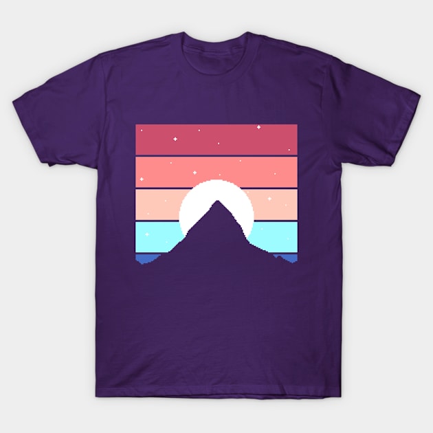 Rainbow Night In The Mountains T-Shirt by Zeatt_